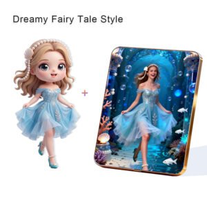 Dreamy Fairy Tale style Custom 3D Figure & 10" Photo Frame