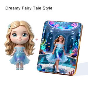 Dreamy Fairy Tale Style Custom 3D Figure & 10" Photo Frame