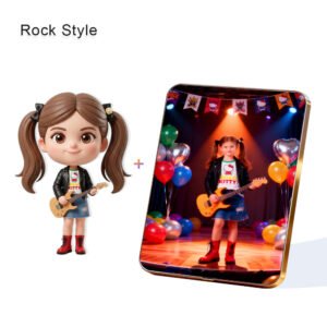 Rock Style Custom 3D Figure & 10" Photo Frame