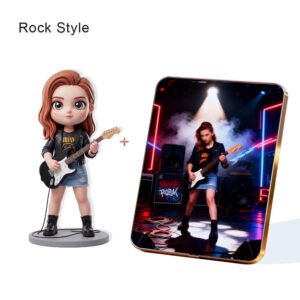 Rock Style Custom 3D Figure & 10" Photo Frame