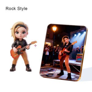 Rock Style Custom 3D Figure & 10" Photo Frame