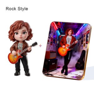 Rock Style Custom 3D Figure & 10" Photo Frame