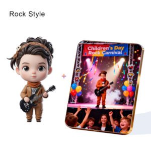 Rock Style Custom 3D Figure & 10" Photo Frame