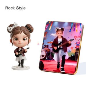 Rock Style Custom 3D Figure & 10" Photo Frame