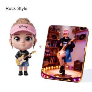 Rock Style Custom 3D Figure & 10" Photo Frame