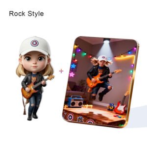Rock Style Custom 3D Figure & 10" Photo Frame