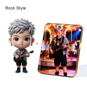 Rock Style Custom 3D Figure & 10" Photo Frame