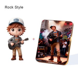 Rock Style Custom 3D Figure & 10" Photo Frame