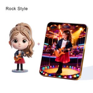 Rock Style Custom 3D Figure & 10" Photo Frame