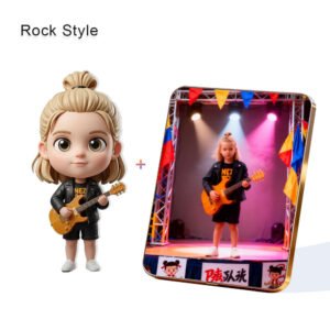 Rock Style Custom 3D Figure & 10" Photo Frame