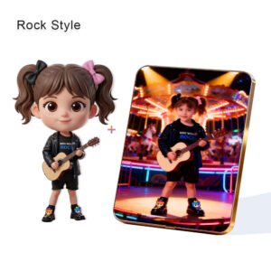 Rock Style Custom 3D Figure & 10" Photo Frame