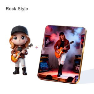 Rock Style Custom 3D Figure & 10" Photo Frame