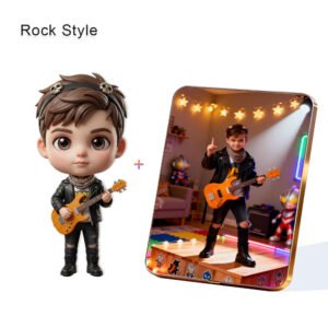 Rock Style Custom 3D Figure & 10" Photo Frame