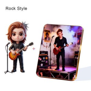 Rock Style Custom 3D Figure & 10" Photo Frame