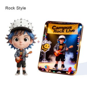 Rock Style Custom 3D Figure & 10" Photo Frame