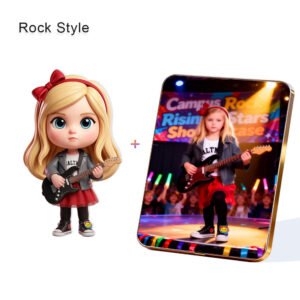 Rock Style Custom 3D Figure & 10" Photo Frame