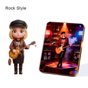 Rock Style Custom 3D Figure & 10" Photo Frame