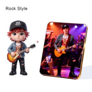 Rock Style Custom 3D Figure & 10" Photo Frame