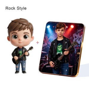 Rock Style Custom 3D Figure & 10" Photo Frame