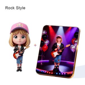 Rock Style Custom 3D Figure & 10" Photo Frame