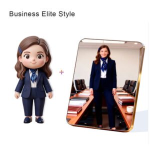 Business Elite style Custom 3D Figure & 10" Photo Frame