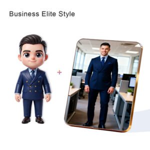 Business Elite style Custom 3D Figure & 10" Photo Frame