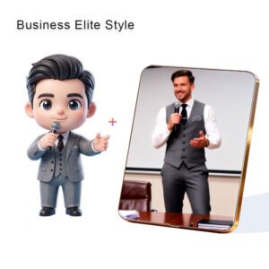 Business Elite style Custom 3D Figure & 10" Photo Frame