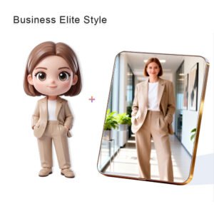 Business Elite style Custom 3D Figure & 10" Photo Frame