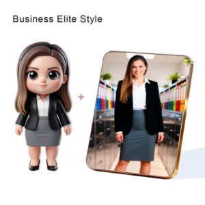 Business Elite style Custom 3D Figure & 10" Photo Frame