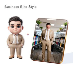 Business Elite style Custom 3D Figure & 10" Photo Frame