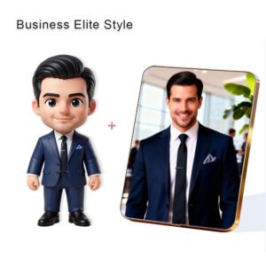 Business Elite style Custom 3D Figure & 10" Photo Frame