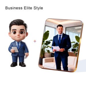 Business Elite Style Custom 3D Figure & 10" Photo Frame
