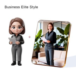 Business Elite style Custom 3D Figure & 10" Photo Frame