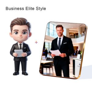 Business Elite style Custom 3D Figure & 10" Photo Frame