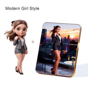 Modern Glam Style Custom 3D Figure & 10" Photo Frame