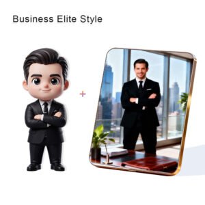 Business Elite style Custom 3D Figure & 10" Photo Frame